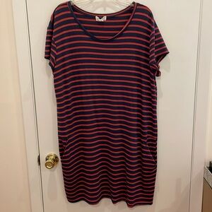 Caslon striped knit shift dress size XL